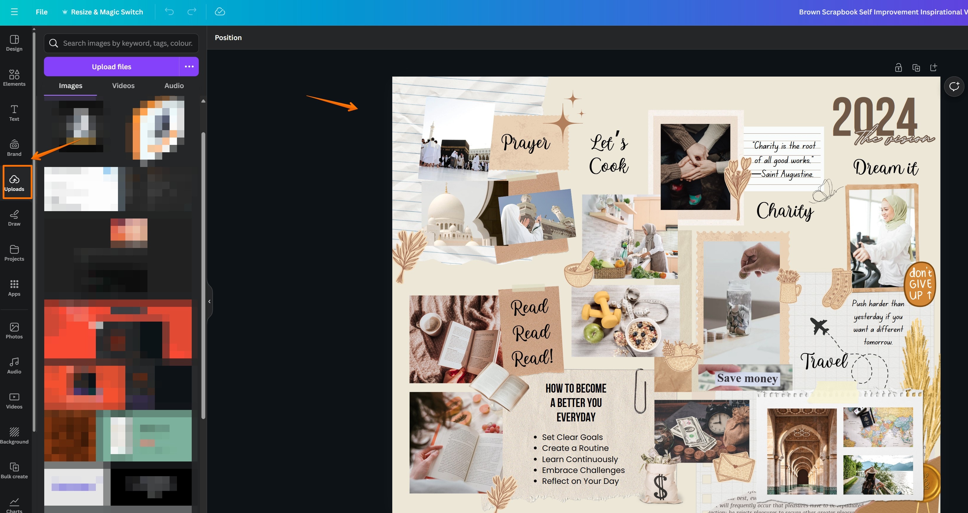 How to make a Vision Board on Canva (2 Quick Ways) 12