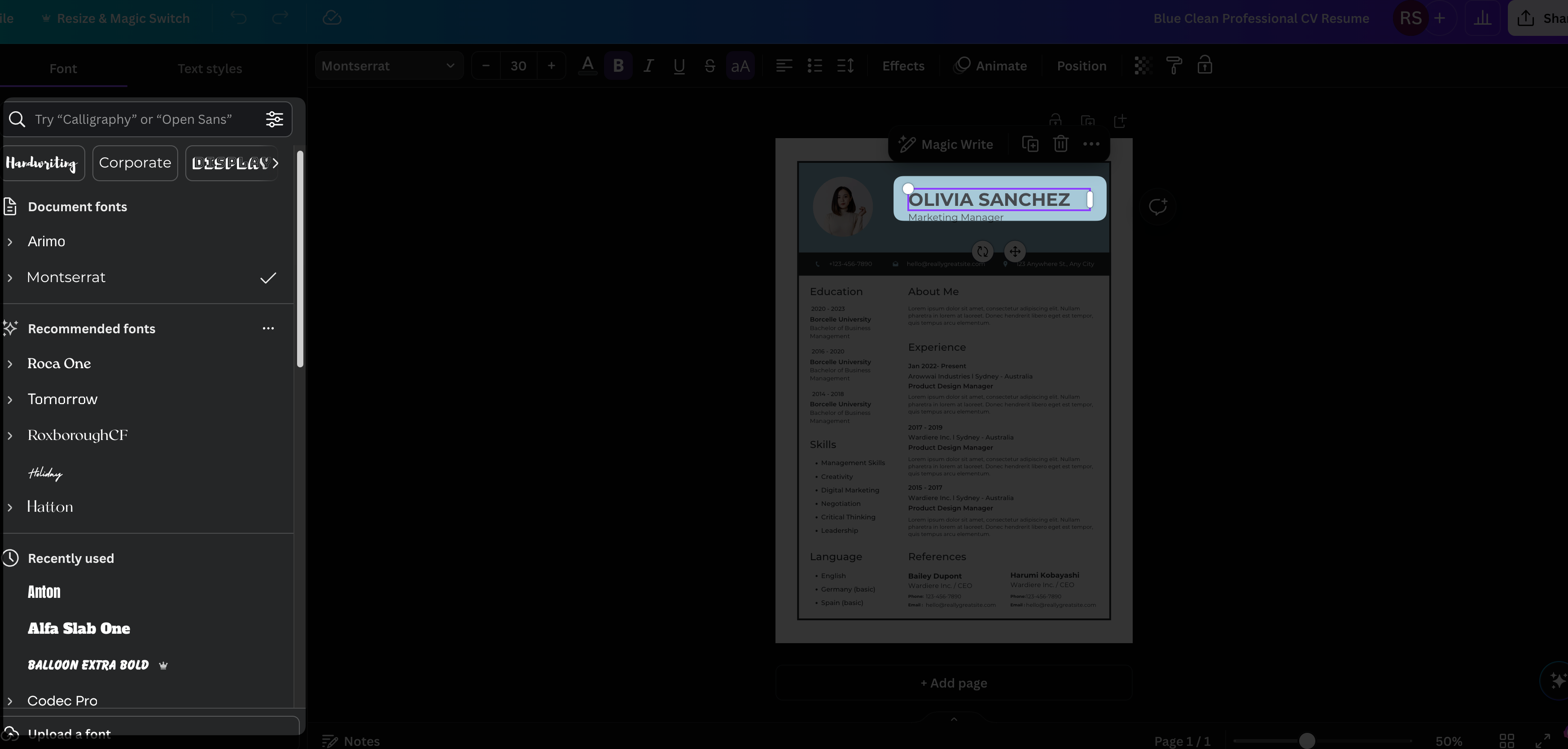 How to Create a Resume in Canva with AI (Step-by-step Guide) 21